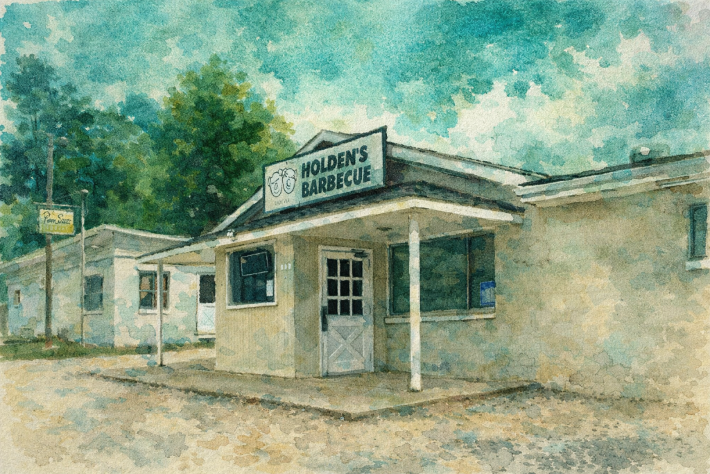 Remember Holden’s Barbecue? Youngsville, NC’s Classic Whole Hog BBQ Spot.